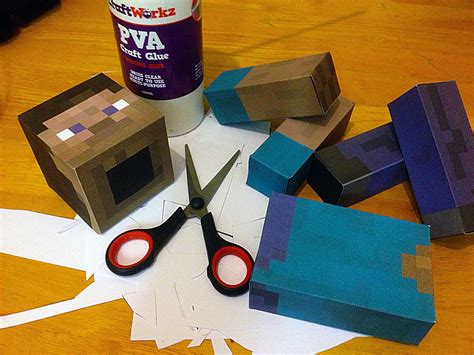 Giant Minecraft Papercraft Steve Minecraft Steve Papercraft Minecraft ...