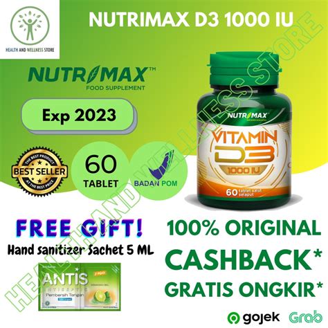 Jual Nutrimax Vitamin D Iu Tablet Bpom Vitamin D Vit D Imun