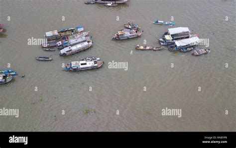 Traditional culture floating market at Cai Rang floating market, Can ...