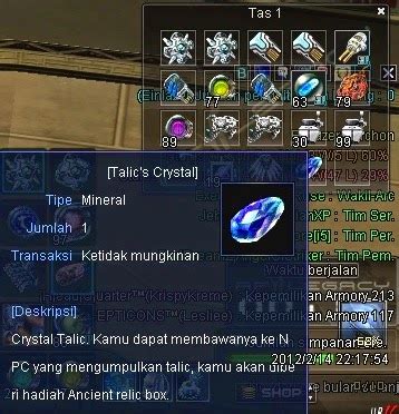 Rf Online Guide And Tips Rf Online Kegunaan Talic Crystal