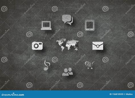 Representation of Digital Communication Channels Stock Illustration ...