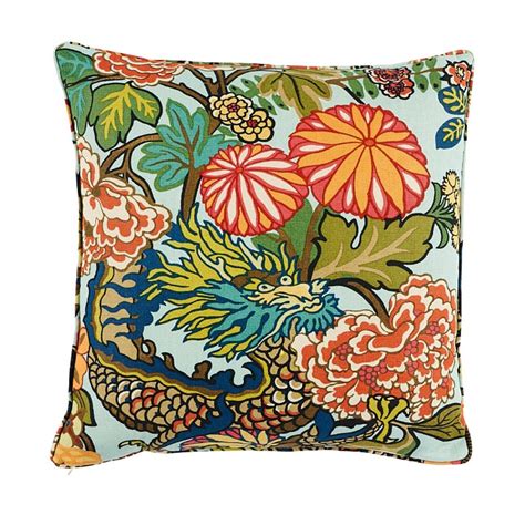 Schumacher Chiang Mai Dragon 22 Pillow In Jade For Sale At 1stdibs