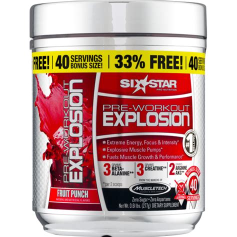 Six Star Pre Workout Eplosion Fruit Punch Lb From Cvs Pharmacy