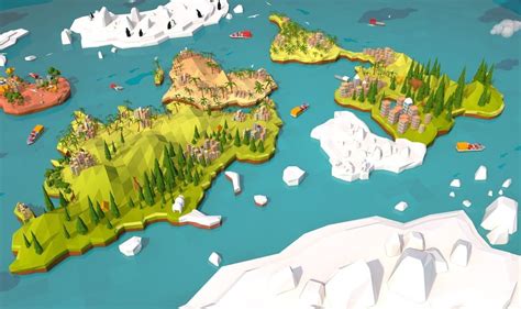 3D Model Cartoon Low Poly Earth World Map VR AR Low Poly CGTrader