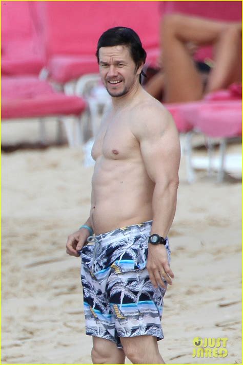 Mark Wahlberg Shows Off Ripped Shirtless Body In Barbados Photo