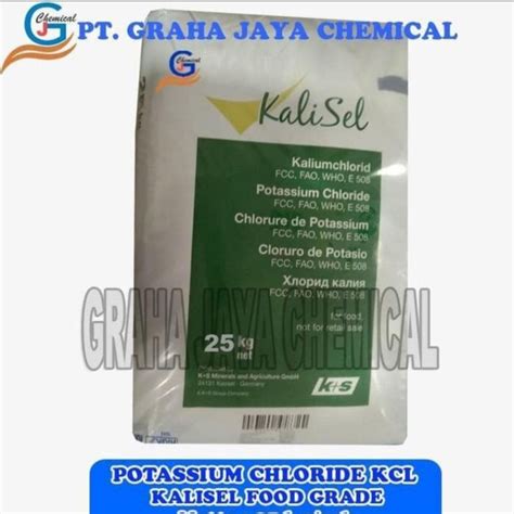 Jual Potassium Chloride Food Grade Kcl Ex Kalisel Shopee Indonesia