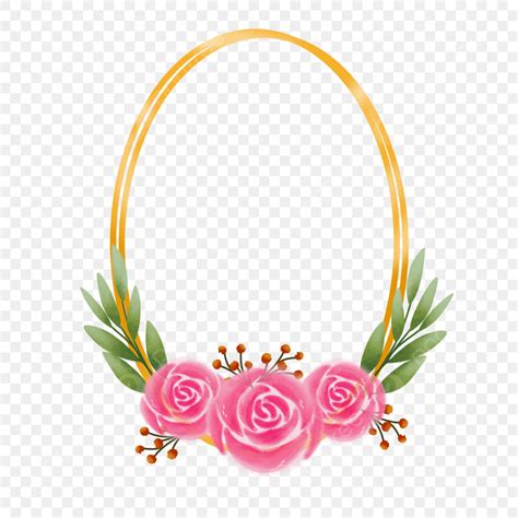 Oval Flower Frame