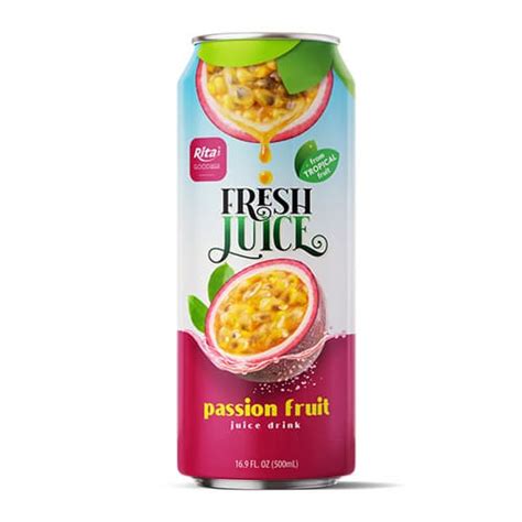 Wholesale Fresh Passion Fruit Juice Drink 500ml Can Tradekorea