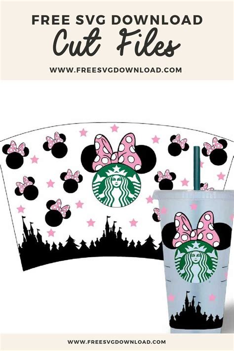 Mickey Mouse Svg Starbucks Cut Files Cricut Minnie Mouse Starbucks Wrap