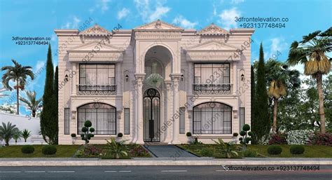 Architect For Design One Kanal House Plan With Neo Classic Elevation