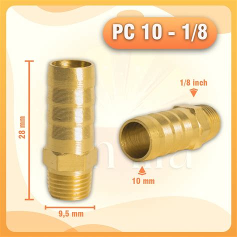 Jual Hose Nepel Nepel Selang Kuningan Drat Male Pc Shopee Indonesia