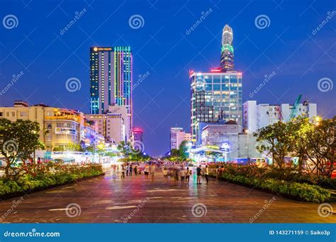 Ho Chi Minh city skyline editorial stock image. Image of business ...