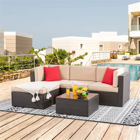 Buy Shintenchi Pieces Patio Furniture Sets Outdoor All Weather