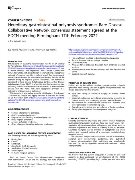 Pdf Hereditary Gastrointestinal Polyposis Syndromes Rare Disease