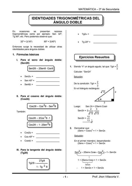 Formulario De Trigonometria