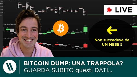 BITCOIN DUMP CHE SUCCEDE Possibile TRAPPOLA GUARDA QUESTI DATI