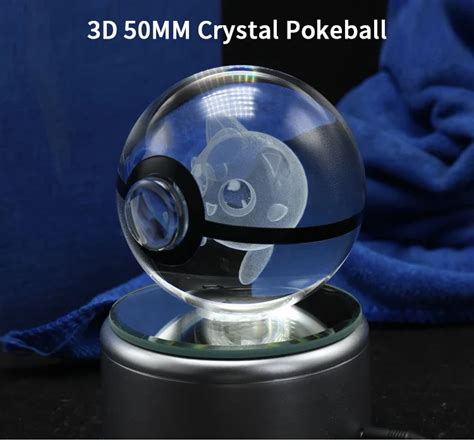 Oem 3d Laser K9 Crystal Pokemon Ball Customization Available 3d Laser