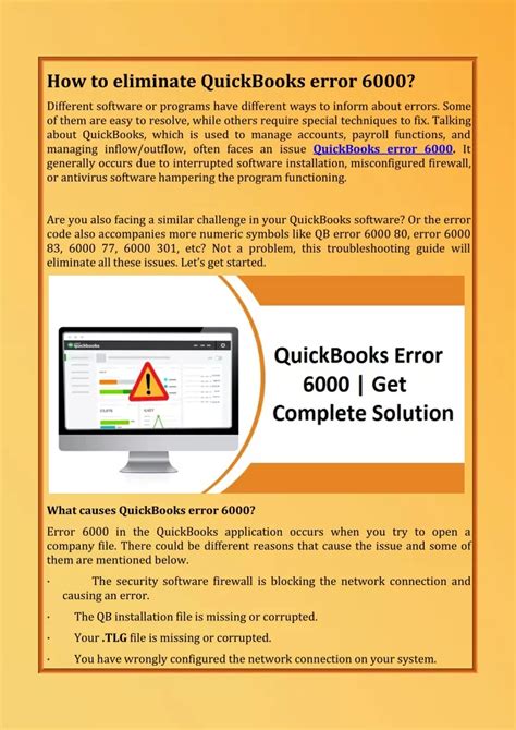 PPT How To Eliminate QuickBooks Error 6000 PowerPoint Presentation