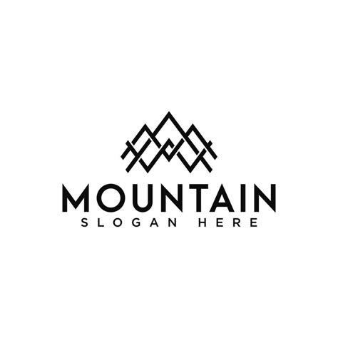 mountain and outline logo icon and vector 14402348 Vector Art at Vecteezy