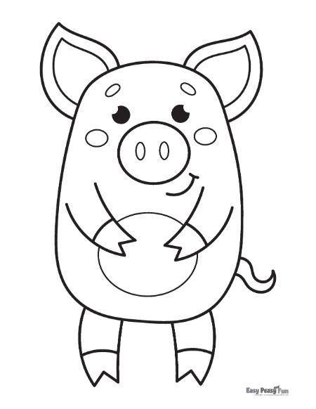 Printable Pig Coloring Pages Easy Peasy And Fun