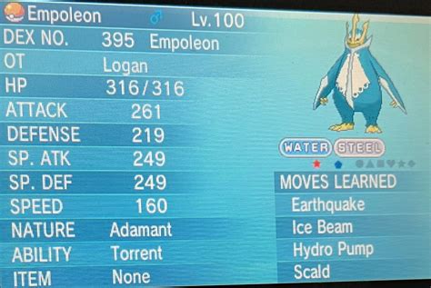 Shiny Empoleon Pokemon X