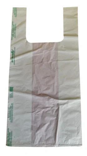 Plain 1kg Compostable U Cut Carry Bag Size In Inches 14x10inch Lxw