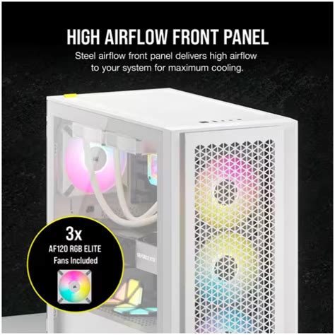 Vỏ Máy Tính Corsair Icue 4000d Rgb Airflow Cc 9011241 Ww Mid Tower Trắng