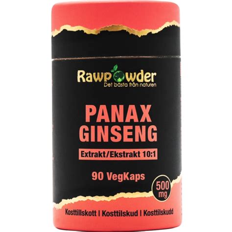 Köp Rawpowder Panax Ginseng Extrakt 500mg 90 kapslar på apotea se