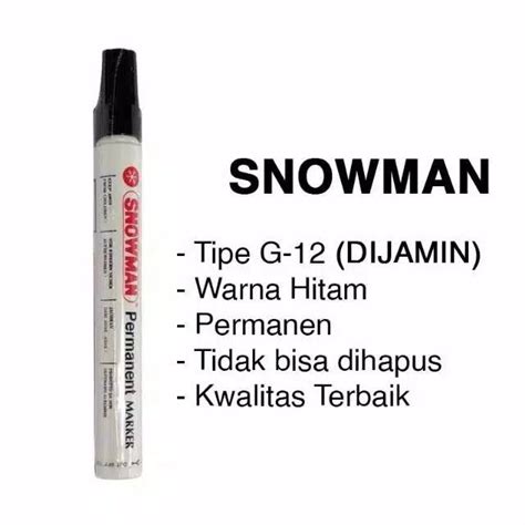 Jual Spidol Besar Permanent Snowman G Hitam Indonesia Shopee Indonesia