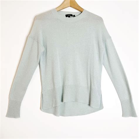 Theory Sweaters Theory Karenia Cashmere Mint Blue Crew Neck