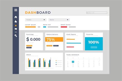 Free Vector | Dashboard user panel template