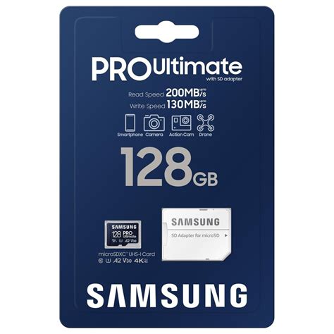 Samsung 128GB Pro Ultimate MicroSD Memory Card in Blue | NFM