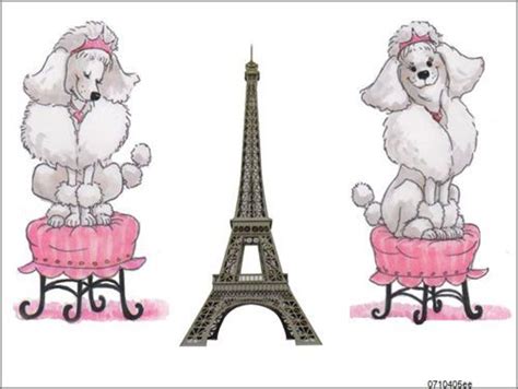 XL PaRiS PooDLeS EiFFeL ToWeR ShaBby FReNcH WaTerSLiDe DeCALs FurNiTuRe ...