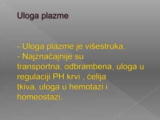 Krvna Plazma Ppt