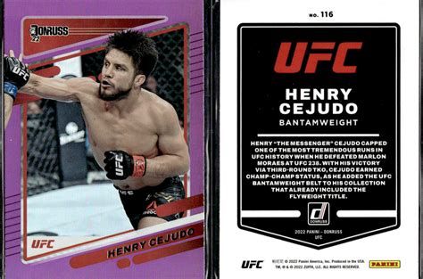 Donruss Ufc Henry Cejudo Purple Flood Ebay