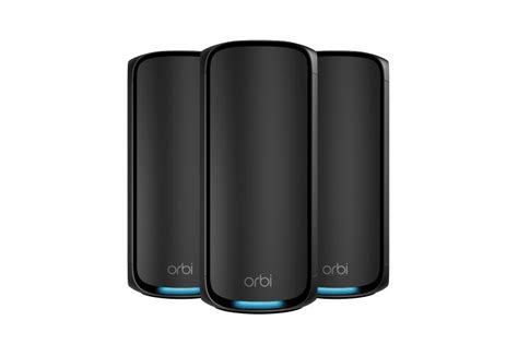 Orbi 970 Series Quad Band Wifi 7 Mesh System 3 Pack Black