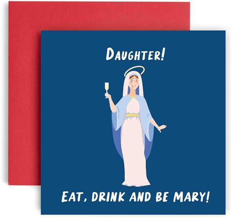 Huxters Christmas Cards For Women Eat And Be Mary Christmas Daughter Happy Christmas Card For