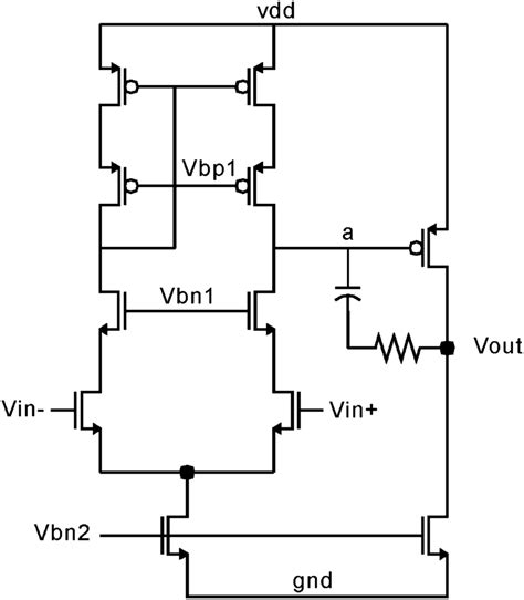 Schematic Of The Two Stage Amplifier Download Scientific Diagram