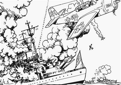 world war image coloring page  print  color