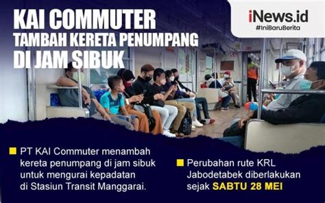 Infografis KAI Commuter Tambah Kereta Penumpang Di Jam Sibuk