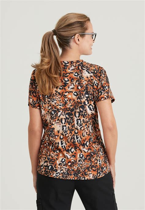 Ladies Cheetah Delight Print Scrub Top | The Scrub Store