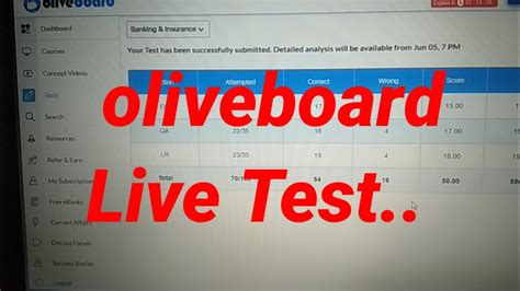 Oliveboard Live Mock Test My Score YouTube