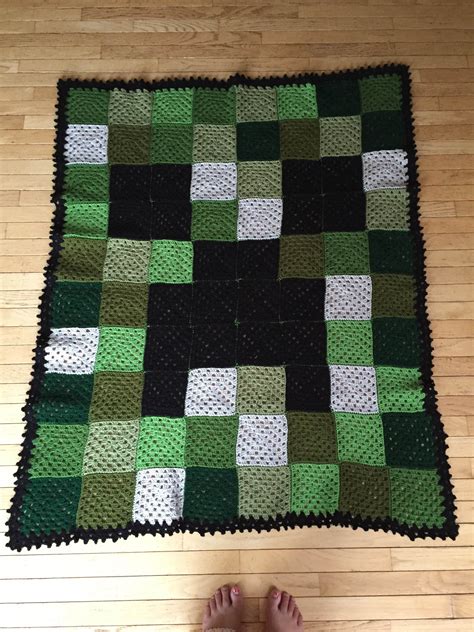 Minecraft Creeper Crocheted Blanket — Whitney Archer