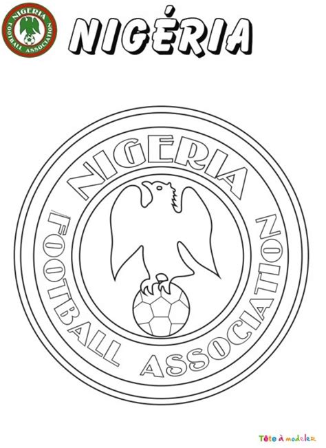 Coloriage Du Blason De Foot Du Nig Ria Sur T Te Modeler