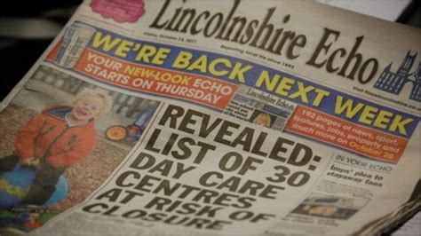 Lincolnshire Echo Publishes Final Daily Edition Bbc News