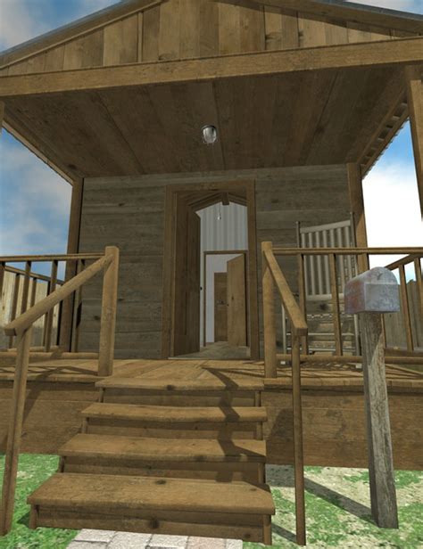 Exteriors Shotgun Shack | Daz 3D