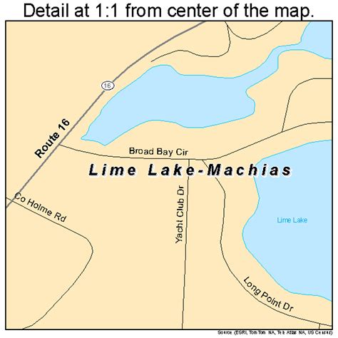 Lime Lake Machias New York Street Map 3642350