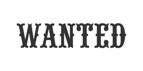 8 Wanted Letters Font Images - Wanted in Old School Font, Western ...