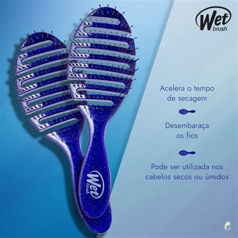 Escova Wet Brush Pro Flex Dry Glitter Beleza Na Web