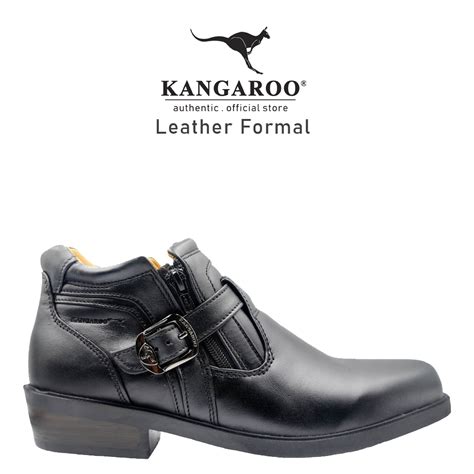 KANGAROO ORIGINAL MEN GENUINE LEATHER 5.5" BOOTS - BLACK 8364-A8